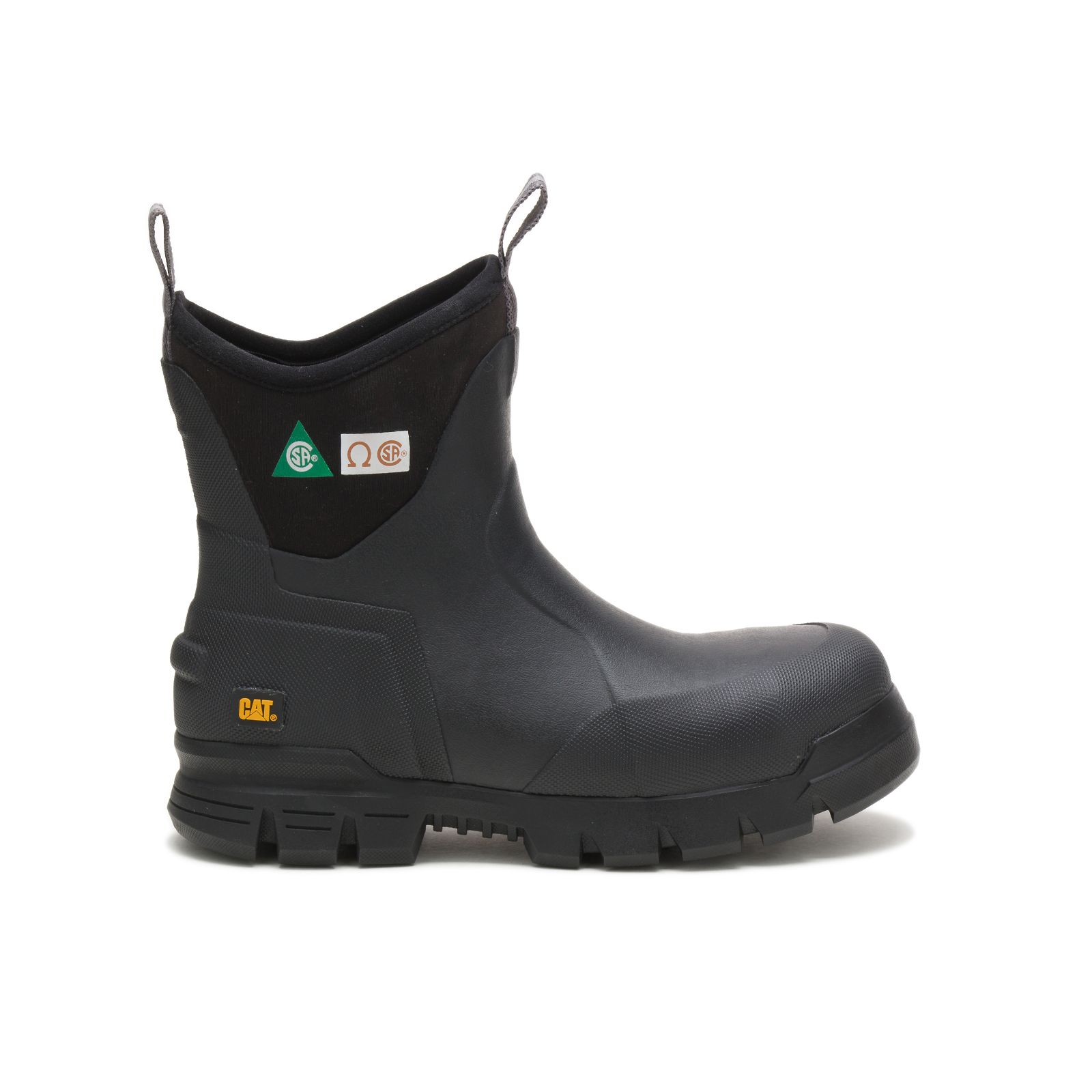 Caterpillar Stormers 6" Steel Toe Csa Philippines - Womens Rubber Boots - Black 37214OJVT